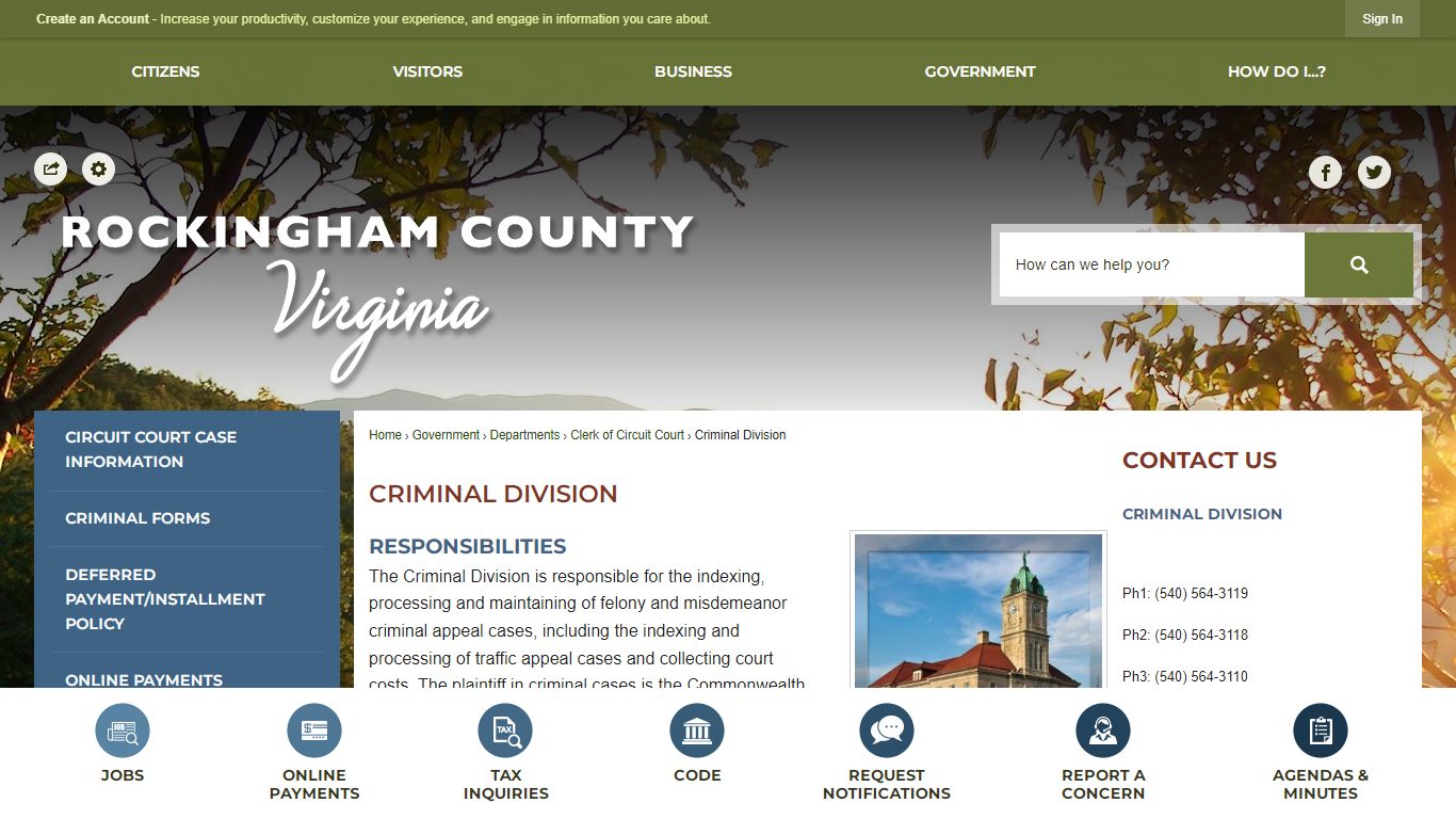 Criminal Division | Rockingham County, VA